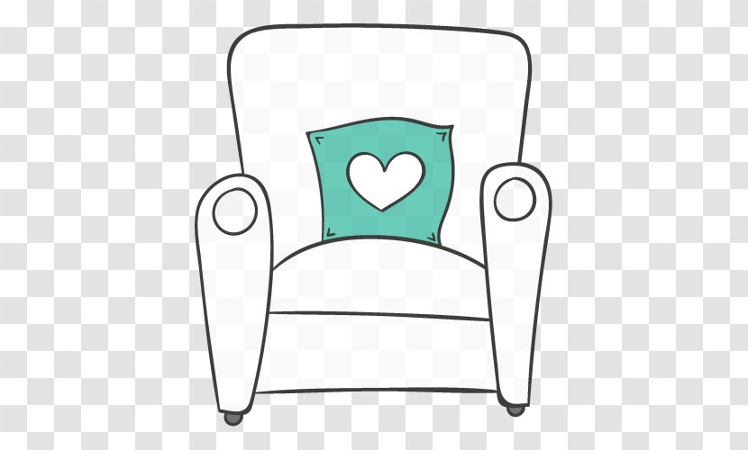 Chair Clip Art Line Angle Product Design - Heart - Pijamask Transparent PNG