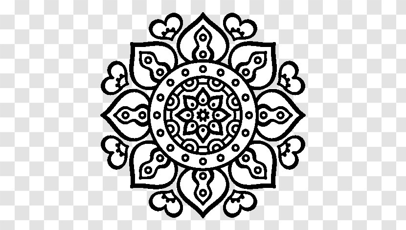 Floral Ornament - Design - Blackandwhite Motif Transparent PNG