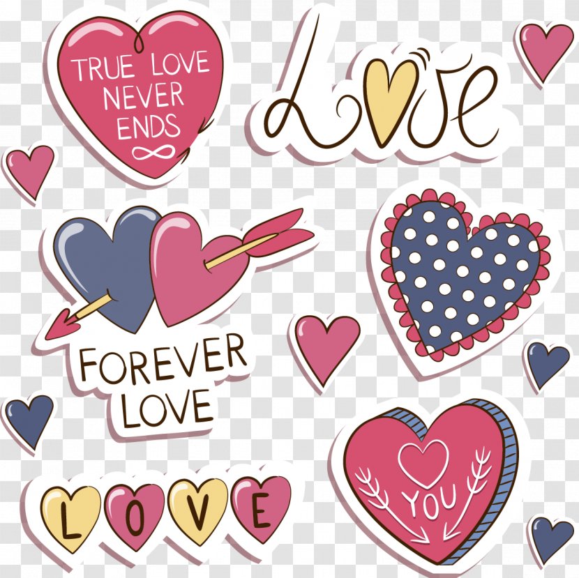 Love Valentines Day Sticker Label - Valentine's Transparent PNG
