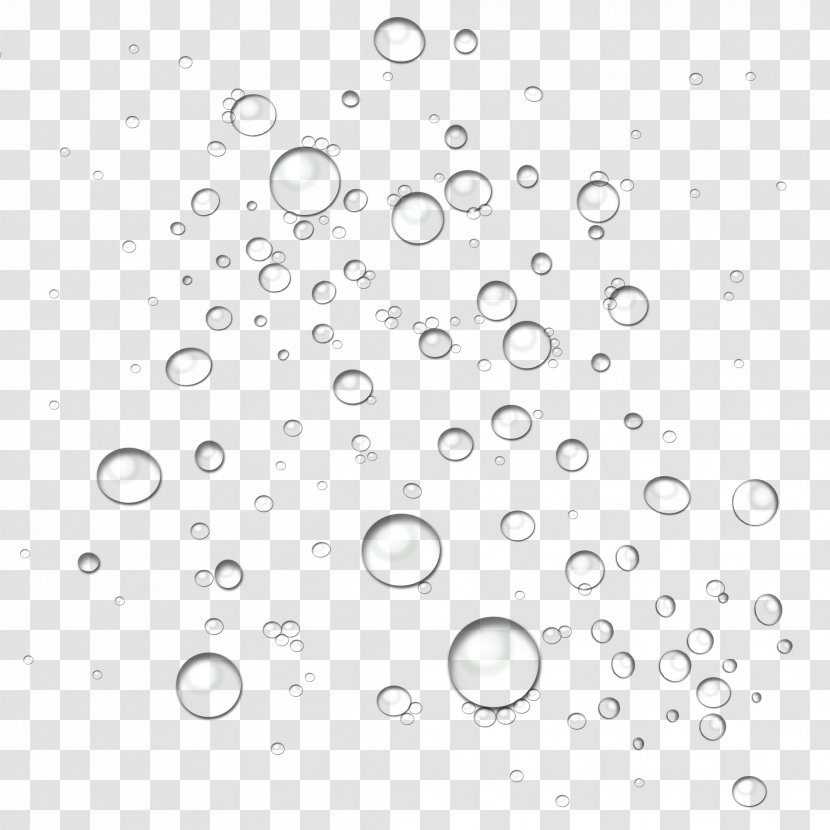 Water Drop Rain - Black And White - Drops Transparent PNG
