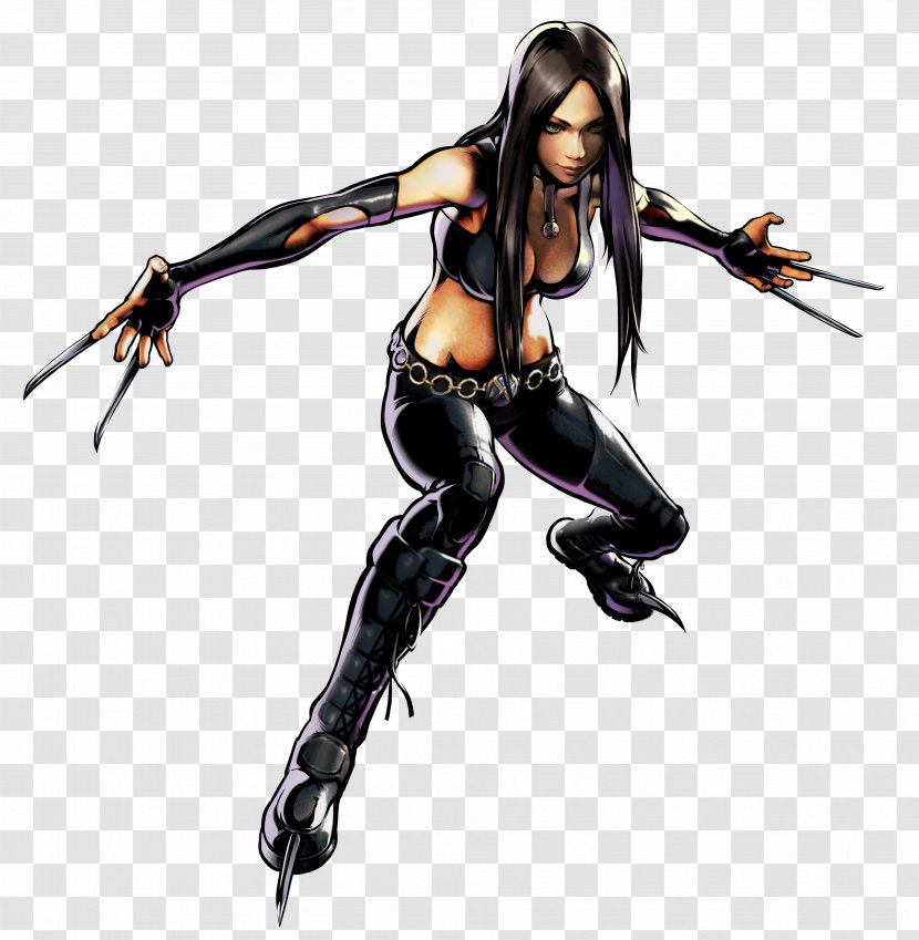 Ultimate Marvel Vs. Capcom 3 3: Fate Of Two Worlds 2: New Age Heroes X-23 Capcom: Clash Super - Silhouette - Game Character Transparent PNG
