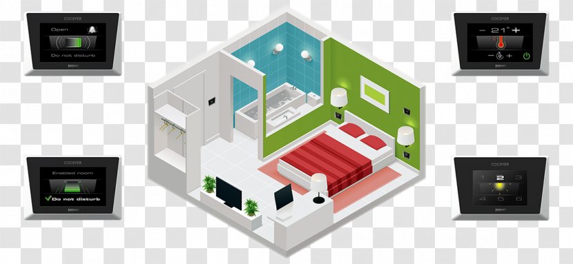 Bedroom Isometric Projection Royalty-free - Room - Home Automation Kits Transparent PNG