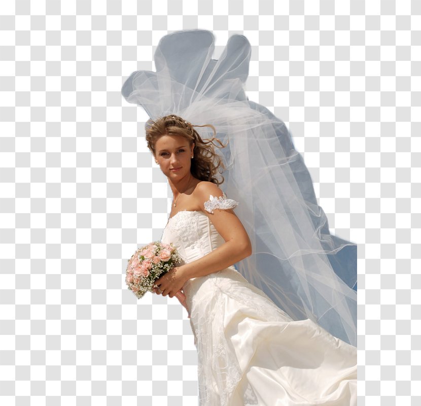 Wedding Dress Bride Headpiece Gown - Heart Transparent PNG
