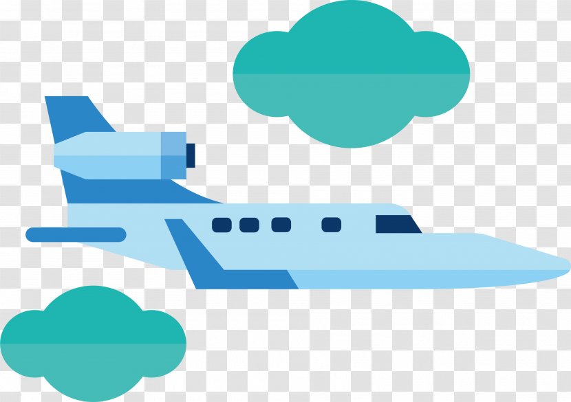 Airplane Aircraft Clip Art - In The Clouds Transparent PNG