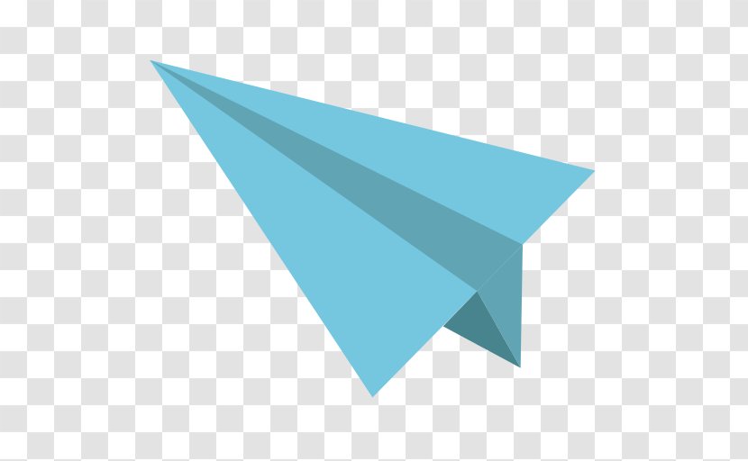 Airplane Paper Plane Flat Design - Azure Transparent PNG