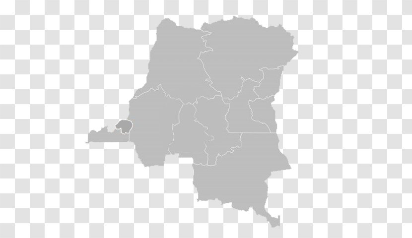 Democratic Republic Of The Congo Vector Map - Drawing Transparent PNG
