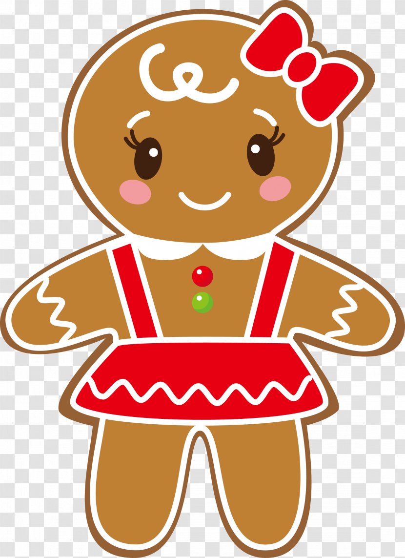 Ginger Snap Gingerbread Man Clip Art - Food - Affixed Graphic Transparent PNG