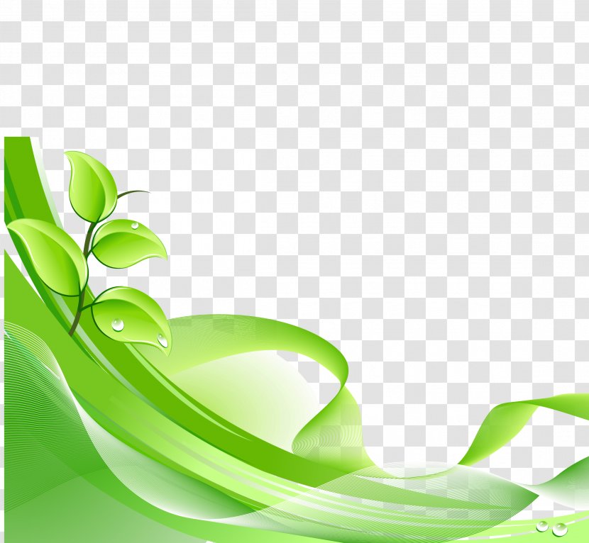 Green Euclidean Vector - Graphic Arts - Leaves Background Dynamic Material Transparent PNG