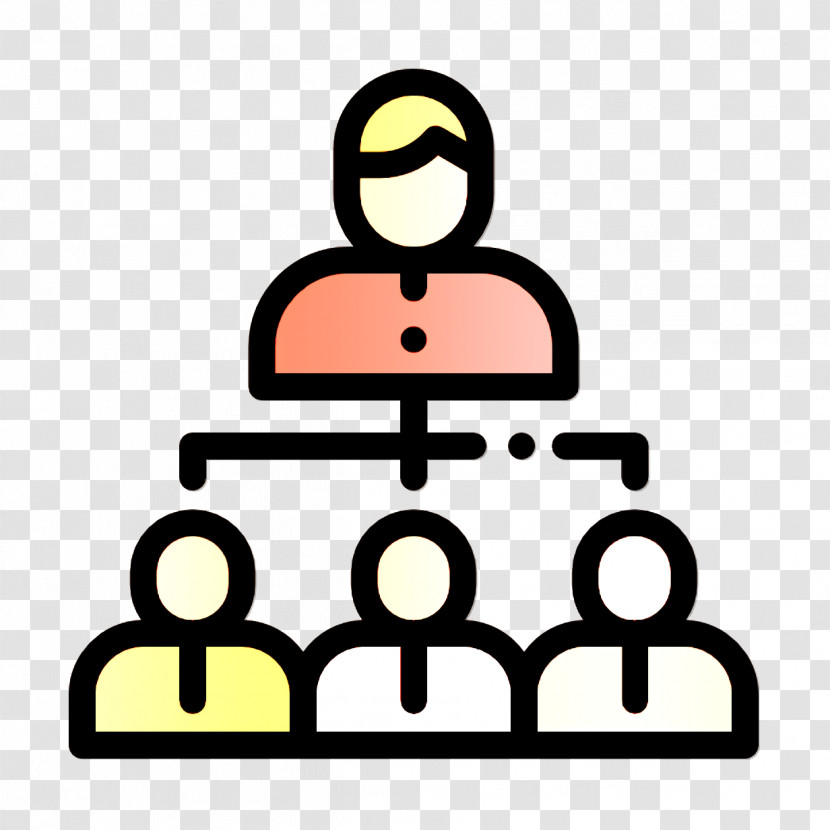 Leader Icon Organization Icon Strategy And Management Icon Transparent PNG