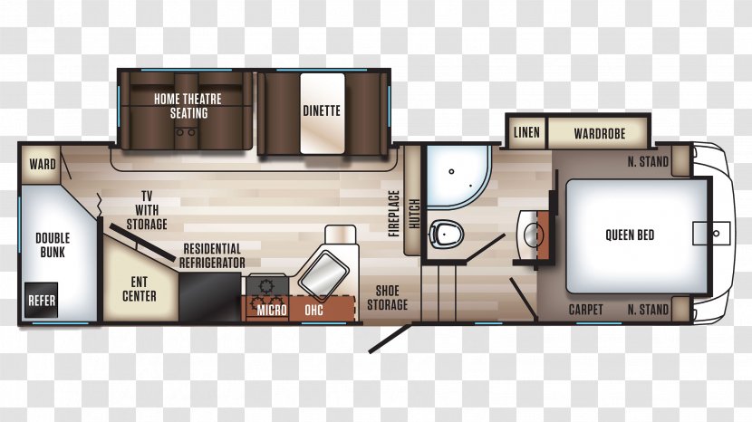 Campervans Forest River Floor Plan Fifth Wheel Coupling Caravan - Price Transparent PNG