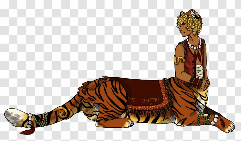 Golden Tiger Bengal Centaur Big Cat - Watercolor Transparent PNG