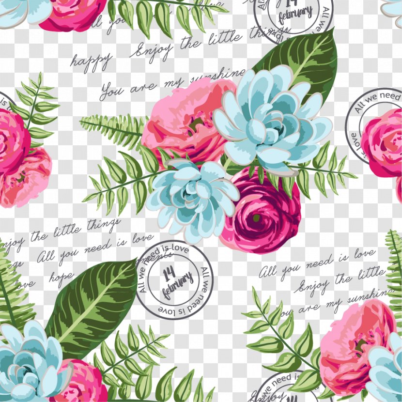 Floral Design Paint Pattern - Flower Arranging - Creative Transparent PNG