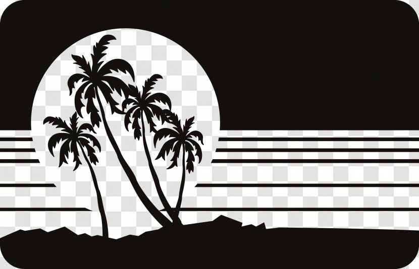 Clip Art Silhouette Vector Graphics Image Beach - Landscape Transparent PNG