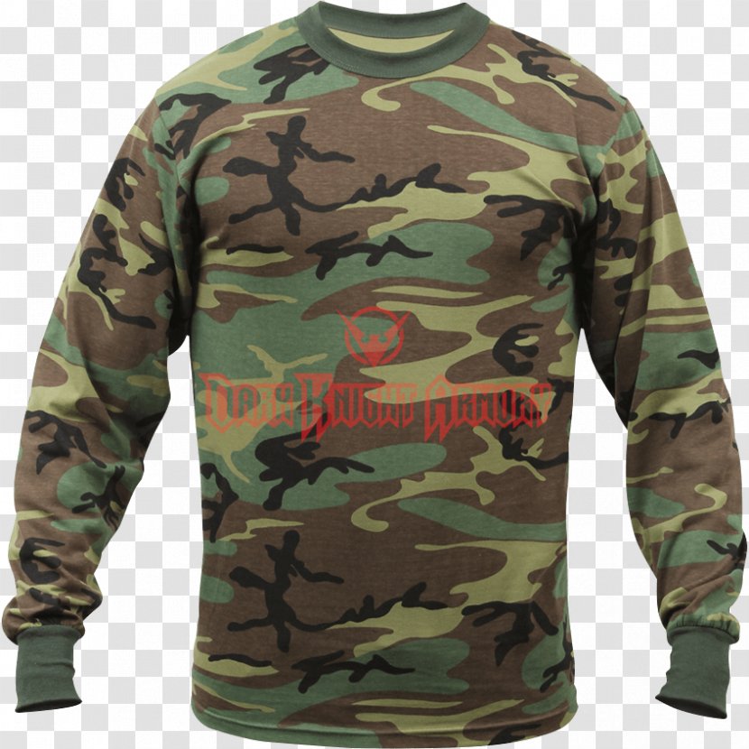 Long-sleeved T-shirt Military Camouflage Multi-scale - Uniform Transparent PNG