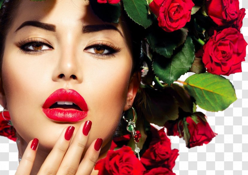 Lip Beauty Parlour Red Woman Cosmetics - Facial Transparent PNG