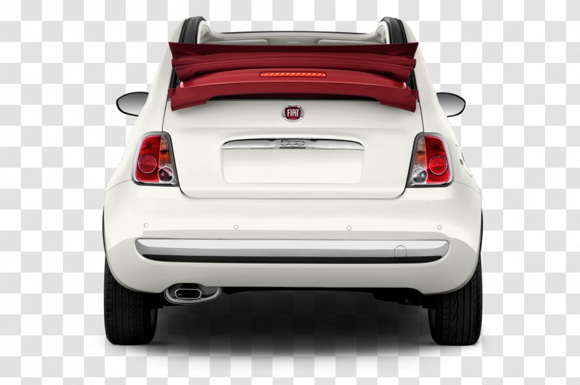 Fiat 500 Convertible Bumper Compact Car Transparent PNG