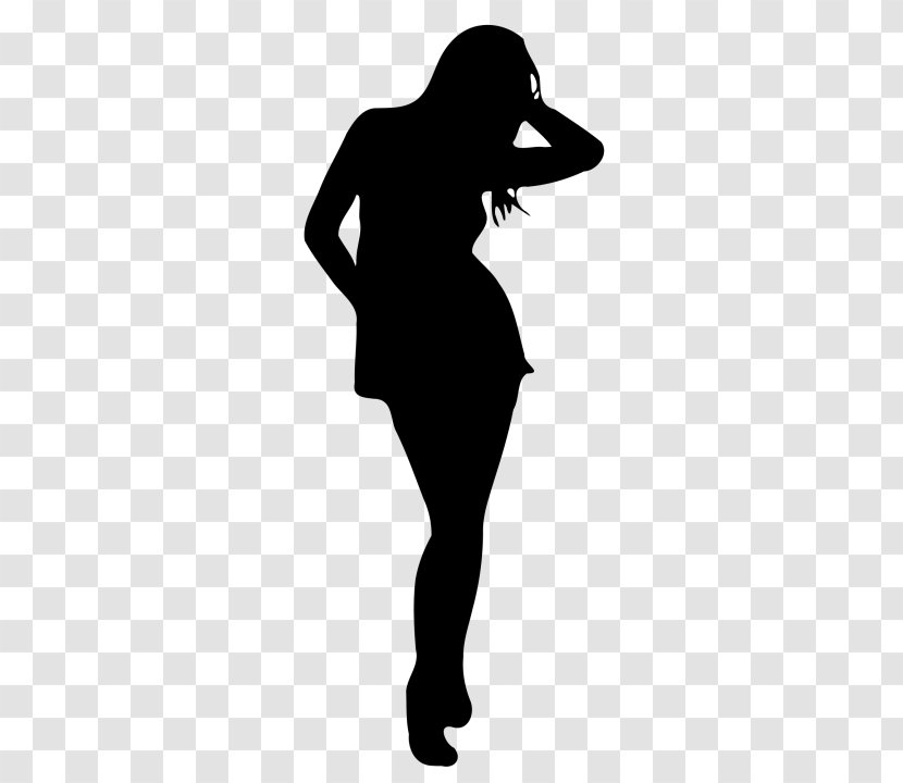Silhouette Standing Joint Leg Shoulder - Dress - Sleeve Transparent PNG