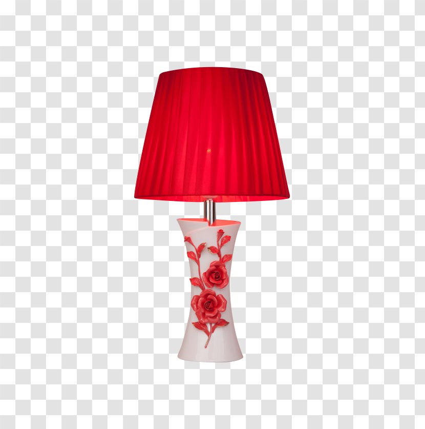 Light Lampe De Bureau Wedding - Red - Rose Lamp Transparent PNG