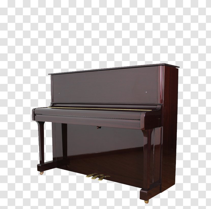 Grand Piano C. Bechstein Electric Upright - Silhouette - Brown Transparent PNG