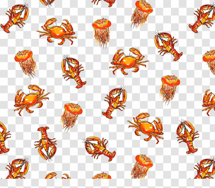 Crab Lobster Palinurus Seafood Clip Art - Neon - Background Transparent PNG