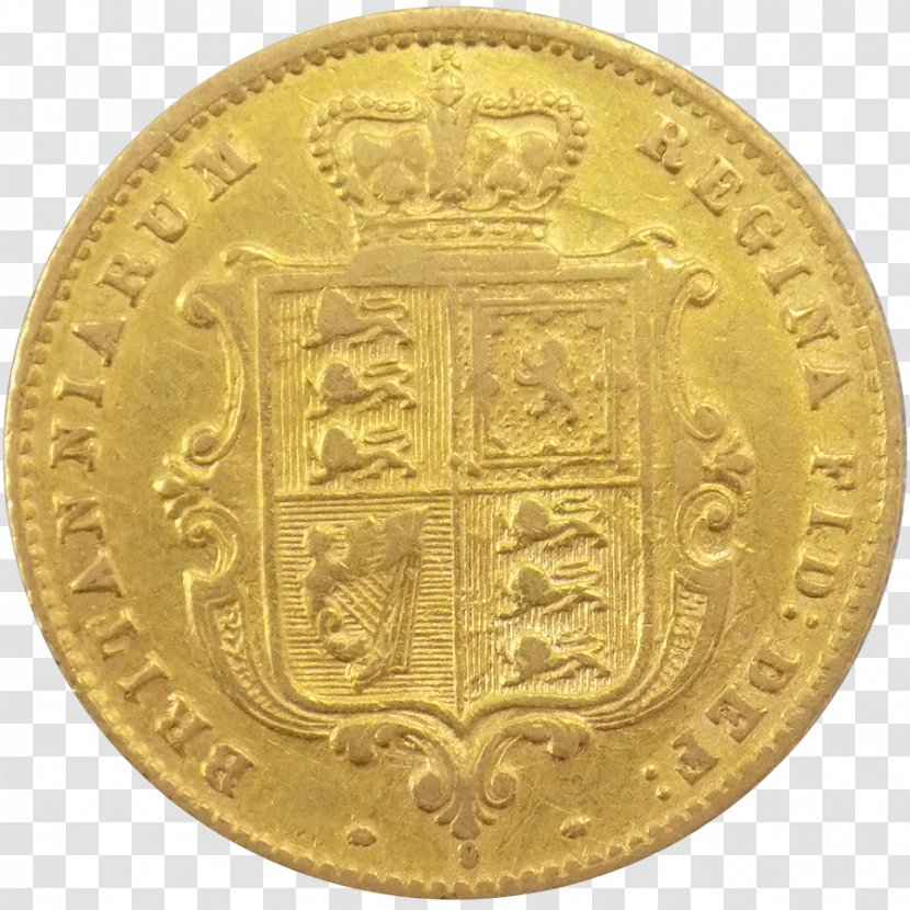 Coin Gold Écu Italy France - Brass - Golden Shield Transparent PNG