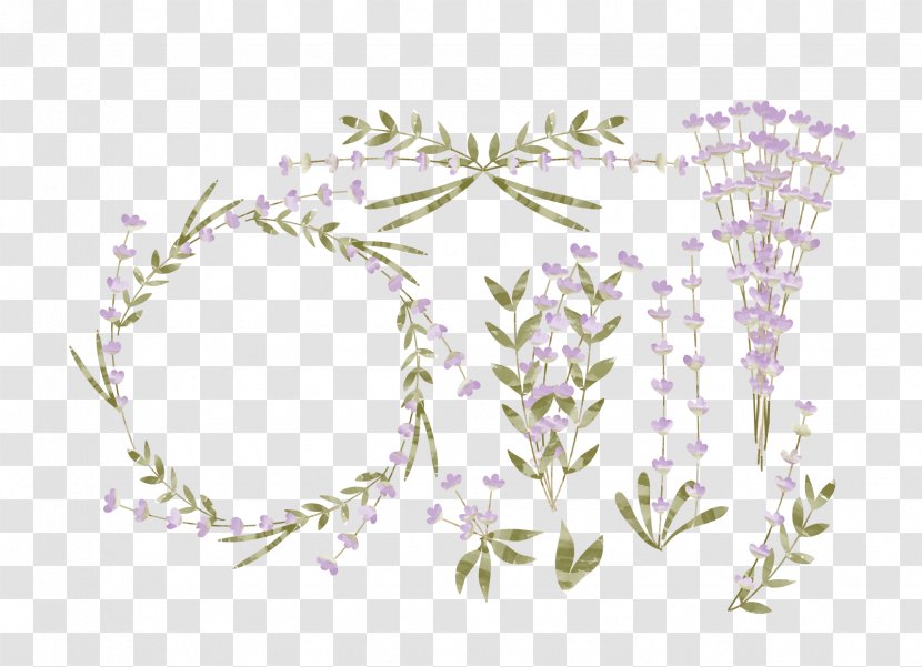 Lavender Flower Euclidean Vector Watercolor Painting Logo - Product - Purple Pattern Transparent PNG