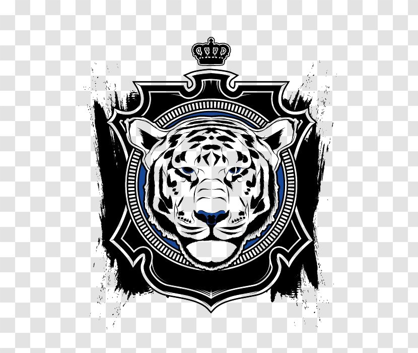 T-shirt Logo - Chinese Style Black Tiger Head Transparent PNG