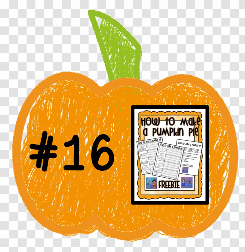 Pumpkin Pie Clip Art Vegetarian Cuisine Halloween - Orange Transparent PNG