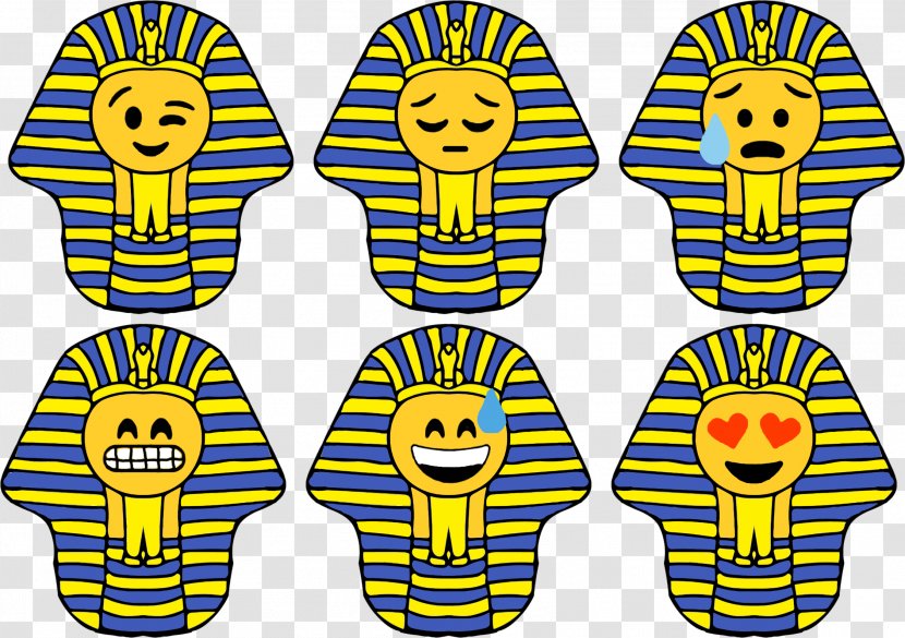 Ancient Egypt Smiley Pharaoh Emoticon Clip Art - Symmetry Transparent PNG