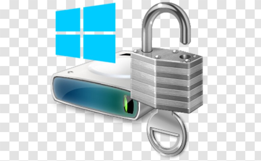 BitLocker Windows 10 Encryption Microsoft 8 - Technology - Hard Drives Transparent PNG