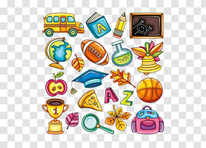 School Supplies Cartoon Clip Art - Technology - Hand-painted Transparent PNG