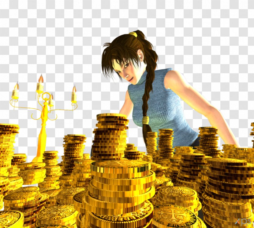 Gold Coin Lara Croft Art - Deviantart Transparent PNG