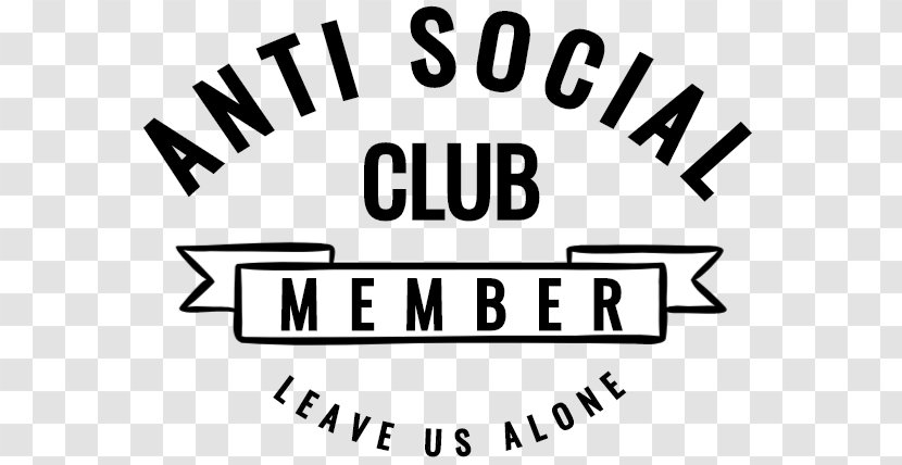 Logo Brand Number Clip Art Angle - Black - Anti Social Club Transparent PNG