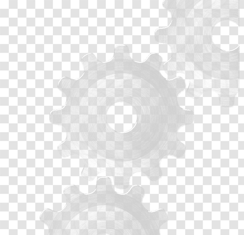 Black And White Pattern - Symmetry - Silver Gear Transparent PNG