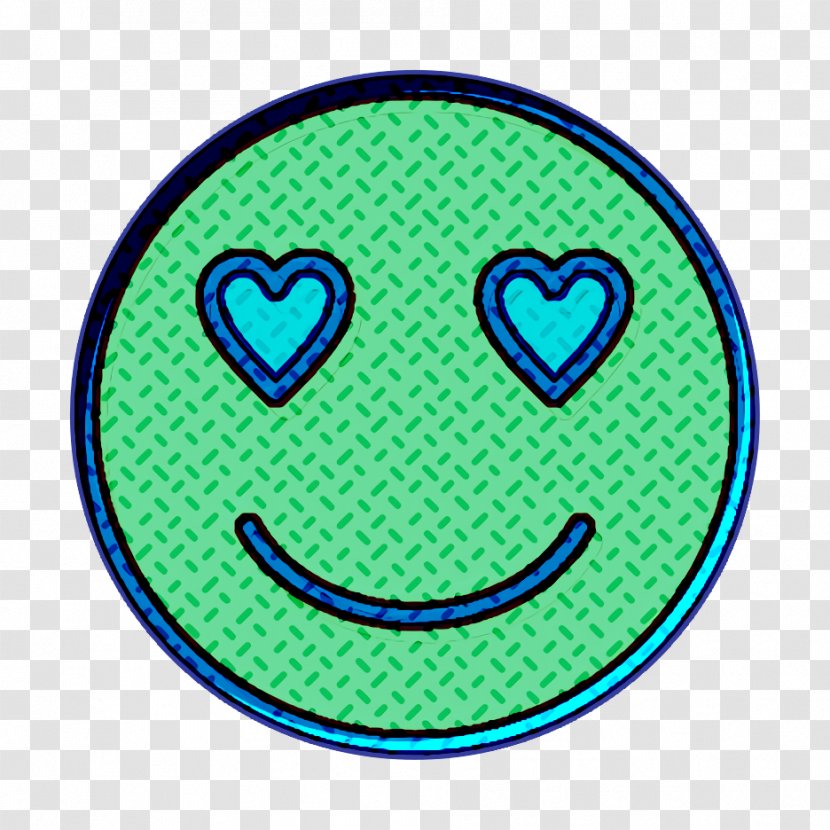 Emoticon Face Icon Love - Smiley - Teal Yellow Transparent PNG
