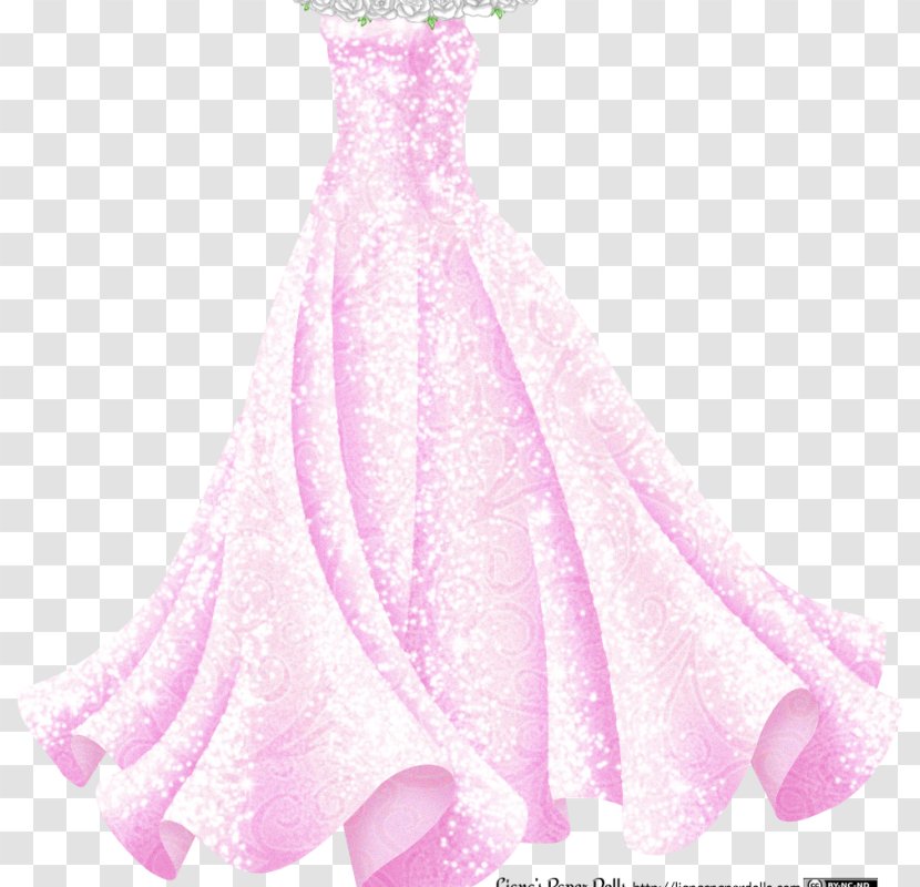 Gown Dress Bodice Paper Doll - Silhouette - Pink Transparent PNG