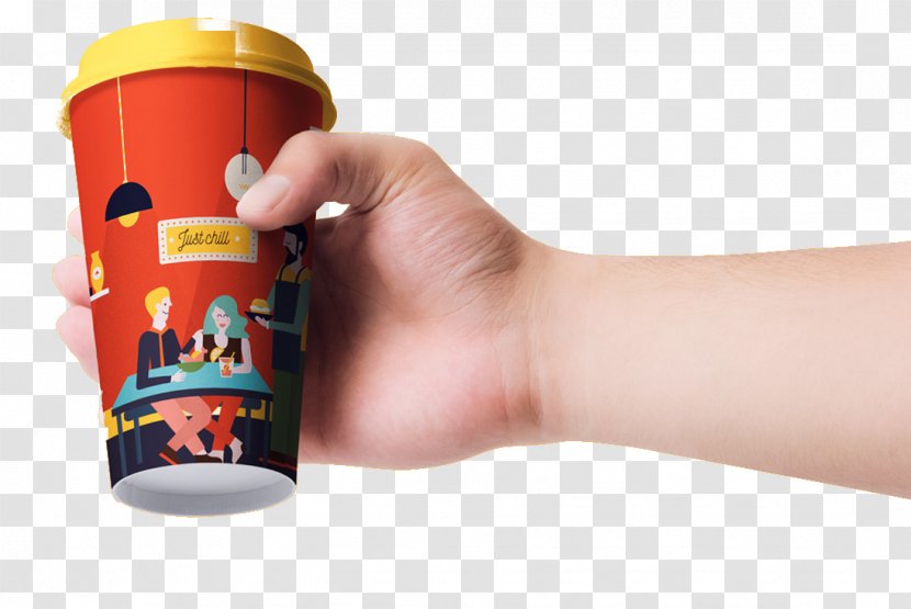 Coffee Cup Take-out Mug Paper - Takeout - Hand Holding A Transparent PNG