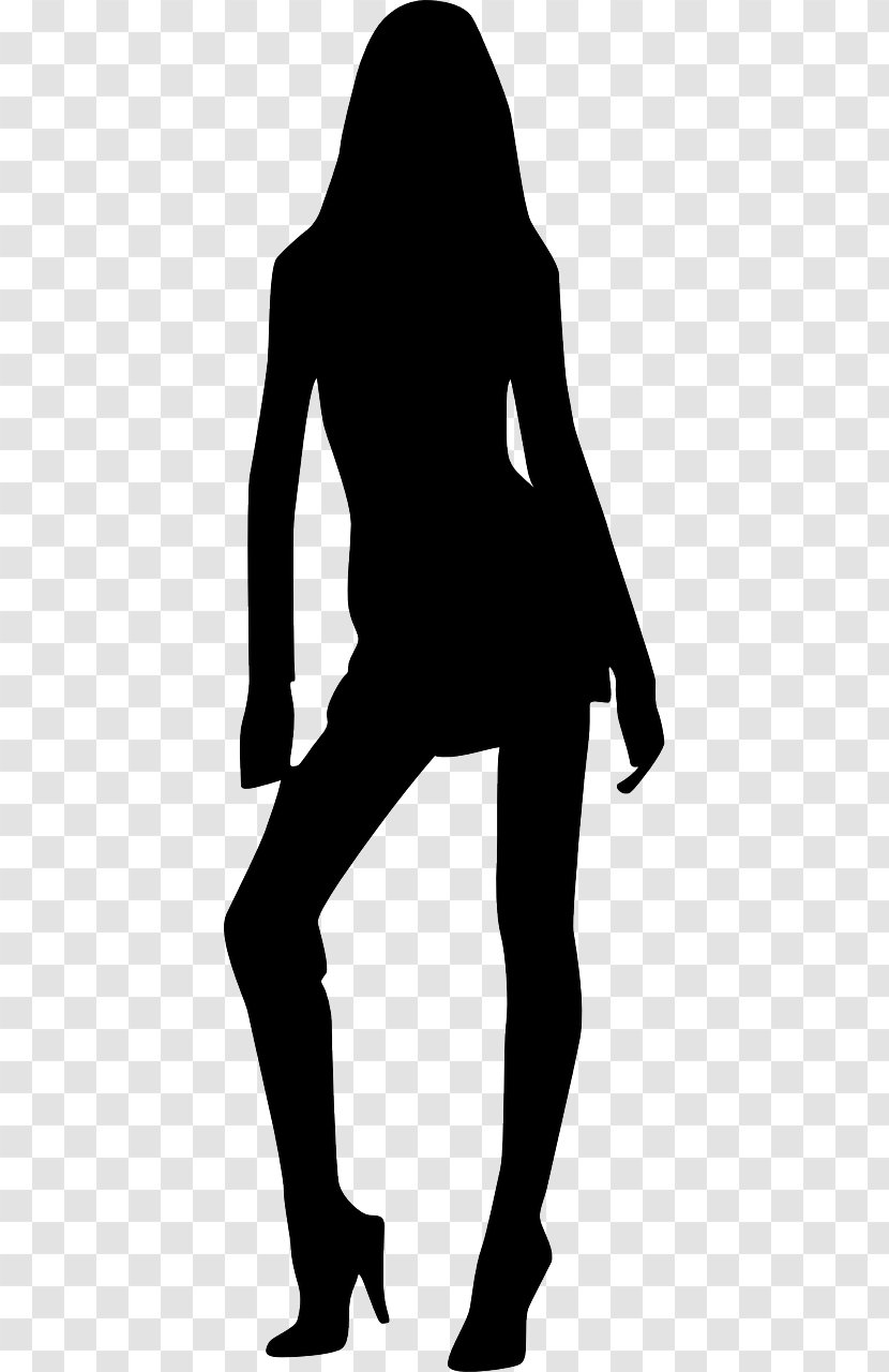 Silhouette Woman Clip Art - Monochrome Photography Transparent PNG