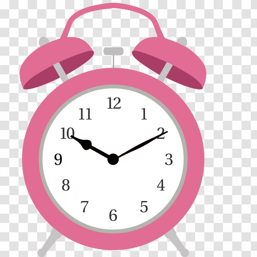 Alarm Clock Wall Decal Illustration - Stock Photography - Pink Transparent PNG