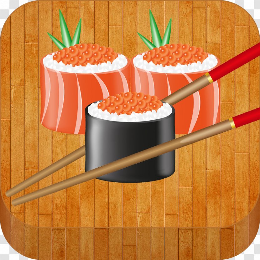 Sushi Japanese Cuisine California Roll Dish Recipe - Chopsticks - Cartoon Transparent PNG