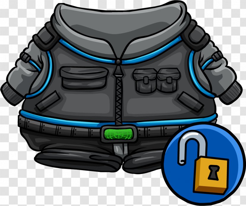 Penguin Cartoon - Outerwear - Electric Blue Personal Protective Equipment Transparent PNG