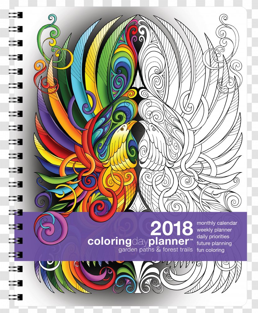Coloring Book Personal Organizer Color The Psalms Calendar - Heart - Garden Path Transparent PNG