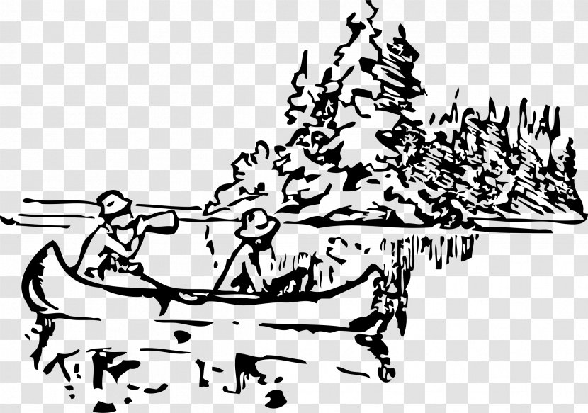 Canoe Clip Art: Transportation Art - Line - Rowing Transparent PNG