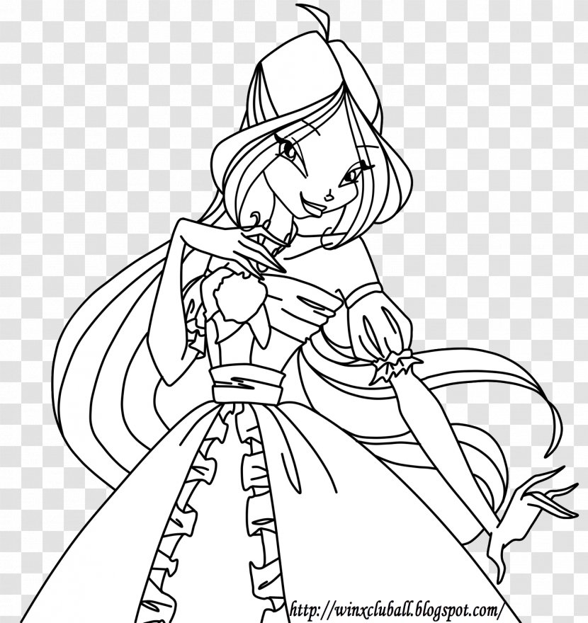 Flora Bloom Stella Drawing Line Art - Character - Painting Transparent PNG