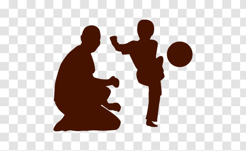 Silhouette Child Father - Hand Transparent PNG