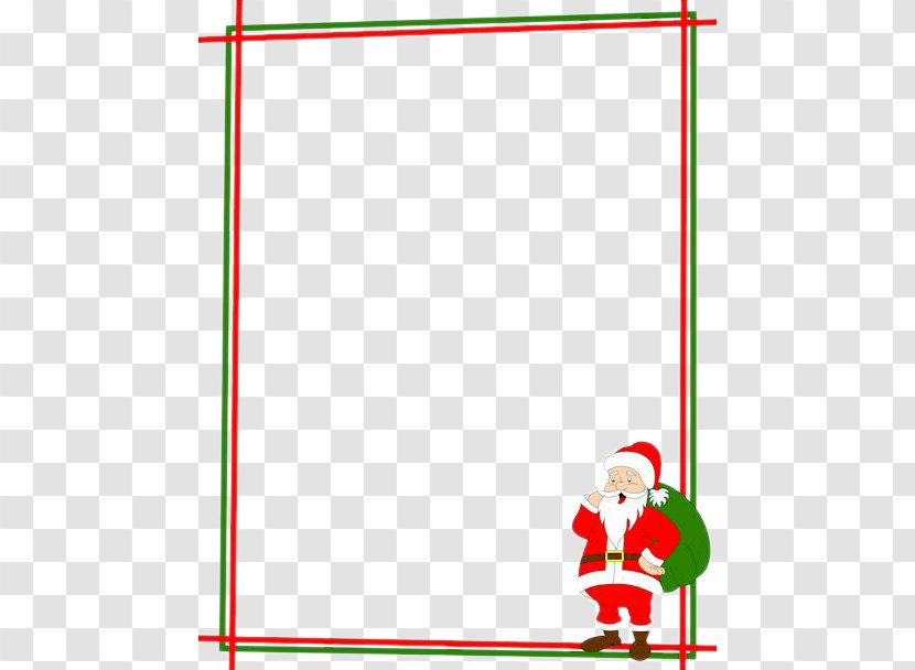 Santa Claus Christmas Clip Art - Fictional Character - Decorative Frame Transparent PNG