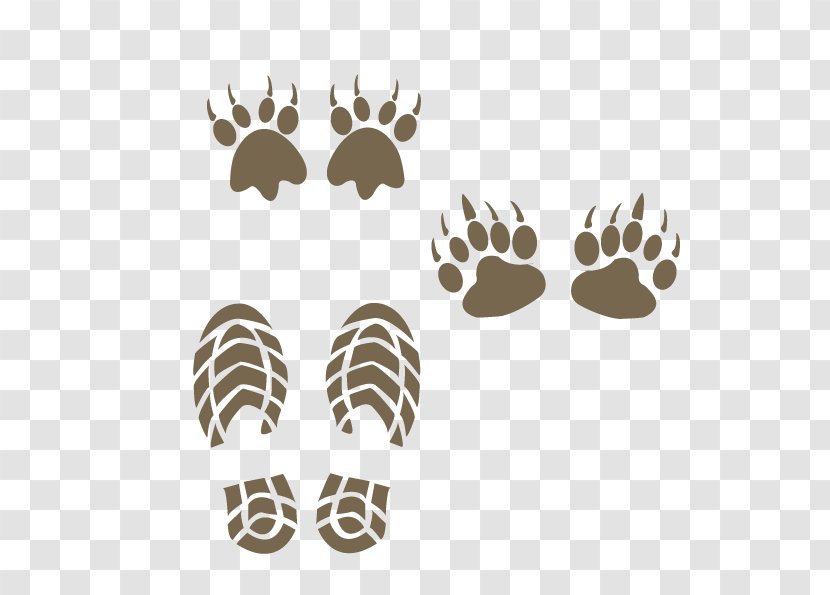 Download Footprint - Shoe - Vector Animal Human Footprints Transparent PNG