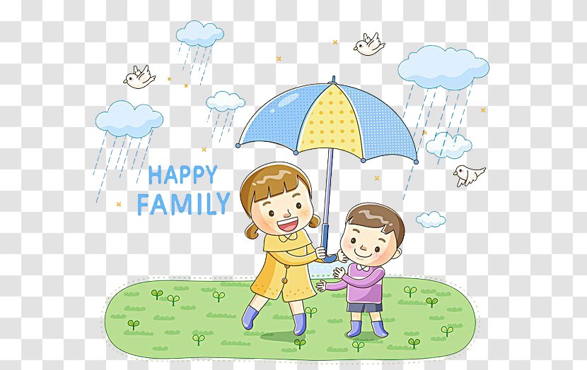 Rain Umbrella Illustration - Art - The Child Is An Transparent PNG