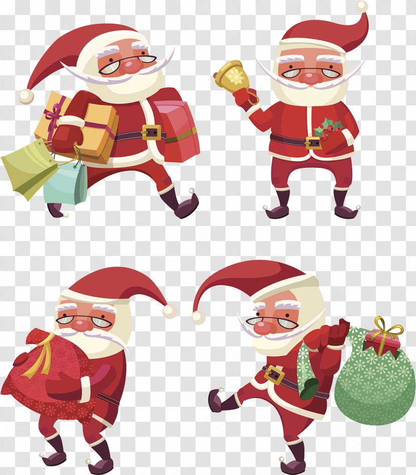 Santa Claus Gift Christmas Illustration - Decoration - Presents Transparent PNG