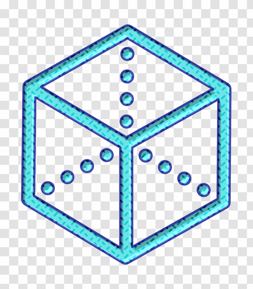 Shapes Icon Cube Icon Dashed Elements Icon Transparent PNG